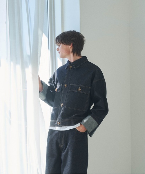 Elanque デニムジャケット gジャン roll-up denim jacket / ロール