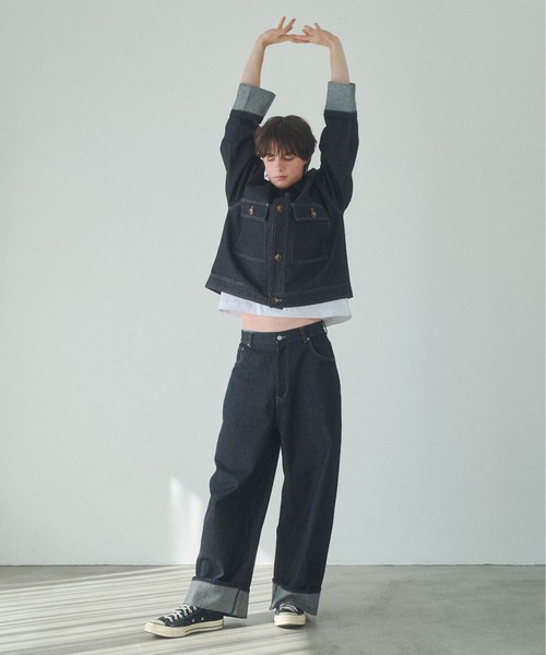 専用 JEENE 新品 ロールアップデニムジャケット 【公式通販】