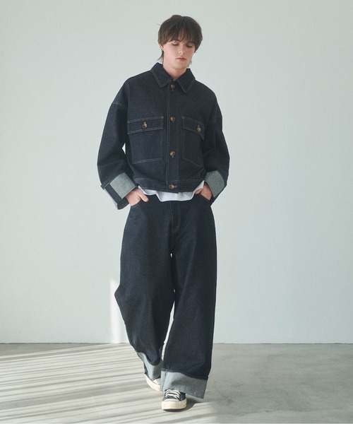 Elanque デニムジャケット gジャン roll-up denim jacket / ロール