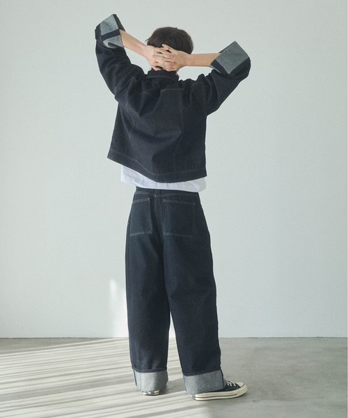 Elanque デニムジャケット gジャン roll-up denim jacket / ロール