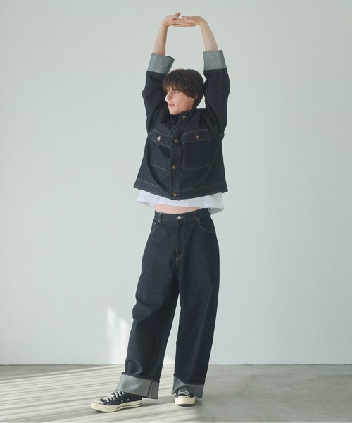 Elanque デニムジャケット gジャン roll-up denim jacket / ロール