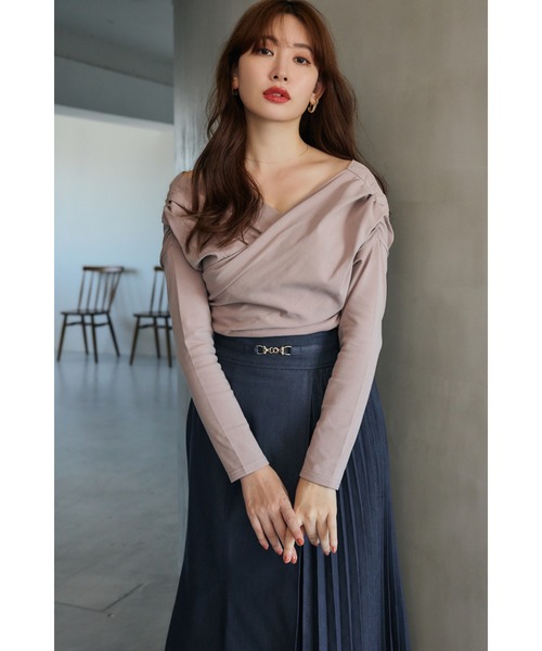 「Her lip to」 長袖カットソー S ホワイト レディース_画像4