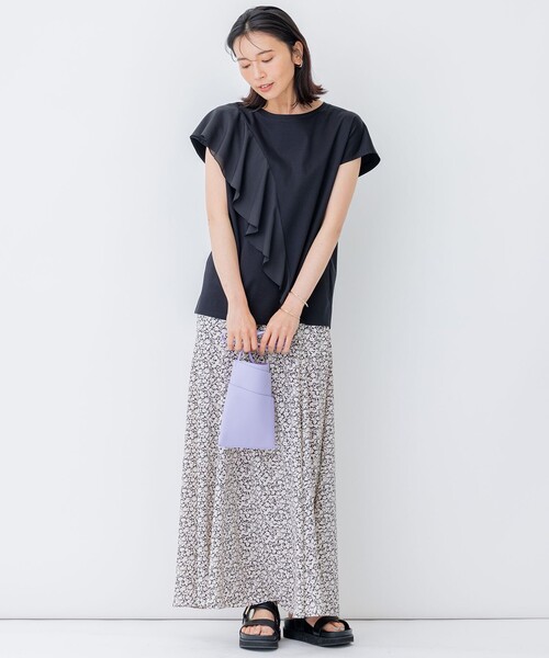 「23区」 フレアスカート 38 ホワイト レディース_画像5