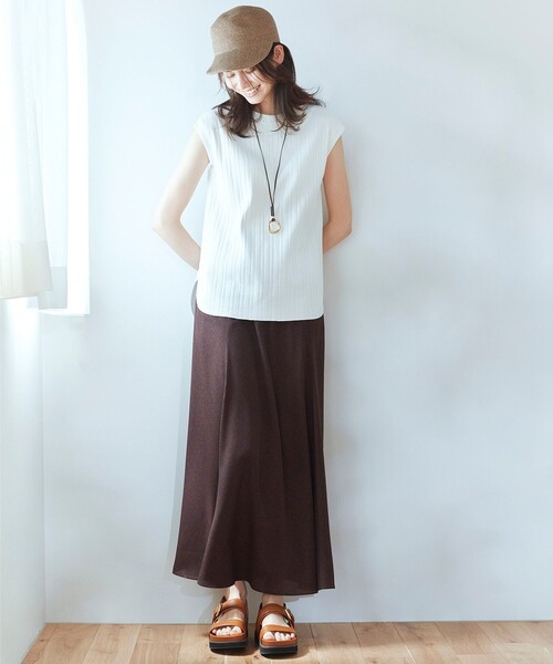 「23区」 フレアスカート 38 ホワイト レディース_画像7