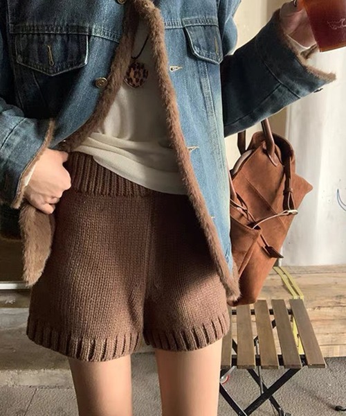 WEGO（ウィゴー） パンツ 26年新作！ハイゲージニットショートパンツ