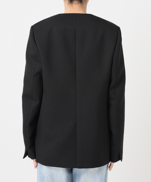 Plage プラージュCollarless Big ジャケット プラージュ Plage Collarless ジャケット （ブラック） - ファッション