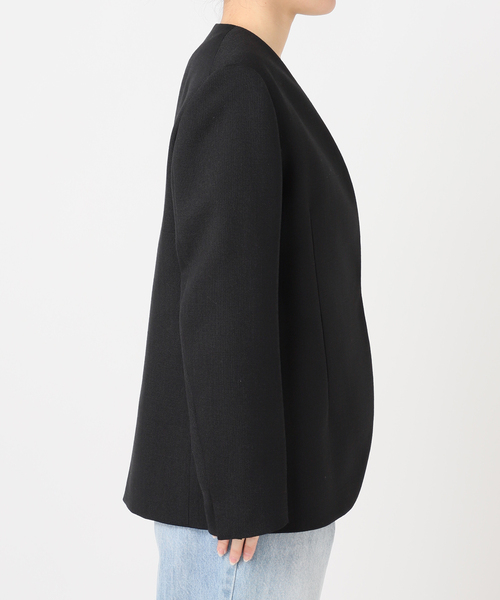 Plage Collarless Bigジャケット ノーカラー シルク混 セール】Collarless Big ジャケット（ノーカラージャケット）｜Plage