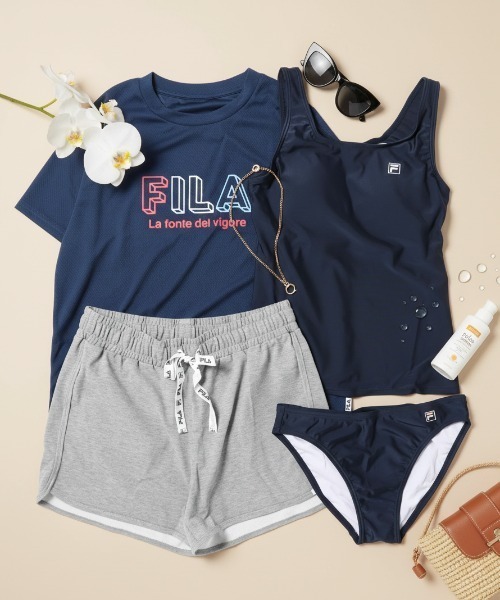 新品☆LL♪FILA♪フィラ♪水陸両用4点セット♪フィットネスにも☆g461 FILA（フィラ） 水着 「FILA/フィラ」水着4点セット 水陸両用