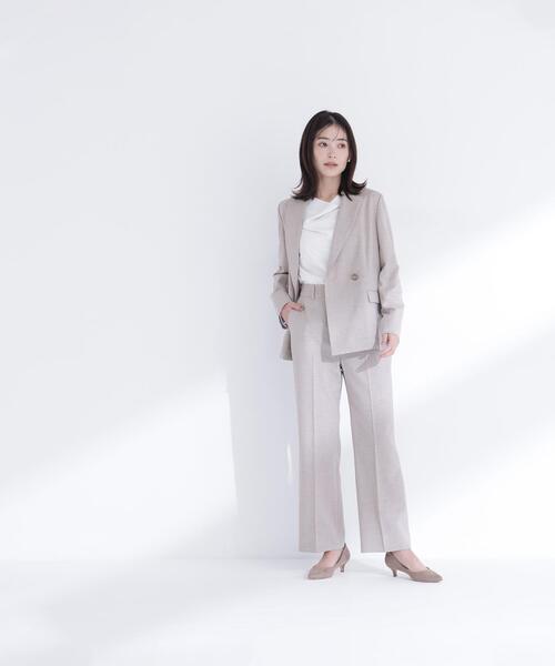ナチュラルビューティーベーシック★春物★テーラードダブルジャケット NATURAL BEAUTY BASIC（ナチュラルビューティーベーシック