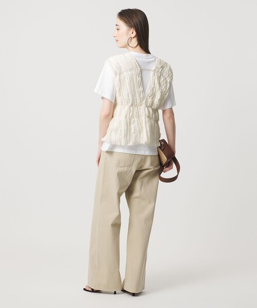 UNITED ARROWS フリルノースリーブベスト・ジレ UNITED ARROWS（ユナイテッドアローズ） ベスト ジレ シャーリング