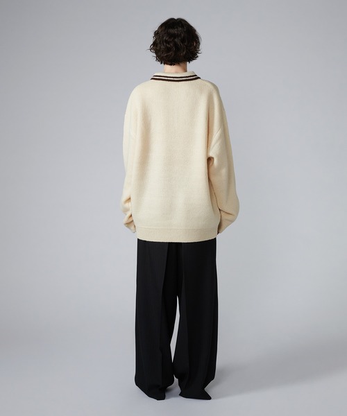「ONCILY」 長袖ニット LARGE ネイビー メンズ_画像2