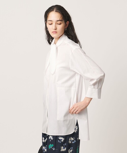 ユナイテッドアローズ UNITED ARROWS 白 リボン ボウタイ ブラウス UNITED ARROWS（ユナイテッドアローズ） ブラウス シャツ リボン
