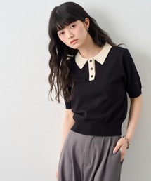 NOGLE ポロシャツ ポロ 「NOGLE/ノグル」バイカラー半袖ポロニット