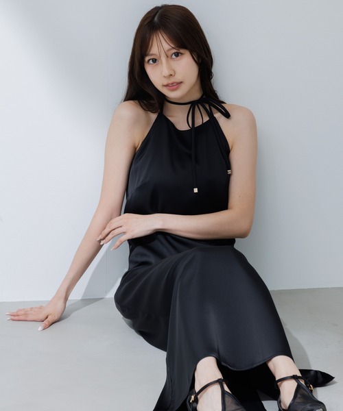 SENEE」 キャミソールワンピース SMALL ブラック レディース 