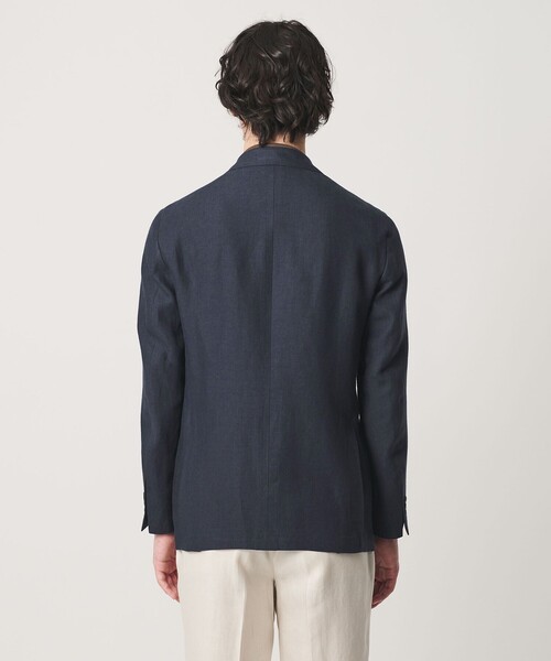 ユナイテッドアローズ リネン100 LIBECO アンコンジャケット 濃紺 M UNITED ARROWS（ユナイテッドアローズ） ジャケット テーラード