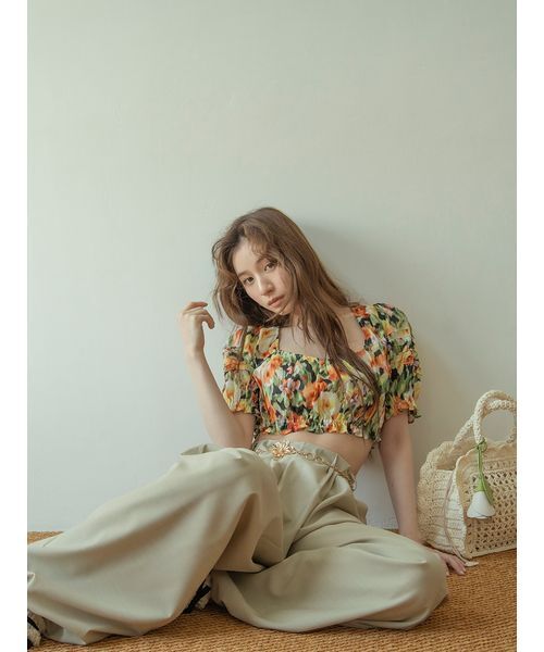 LILY BROWN（リリーブラウン） ブラウス シャツ 半袖 コットン