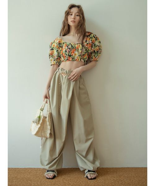 LILY BROWN（リリーブラウン） ブラウス シャツ 半袖 コットン