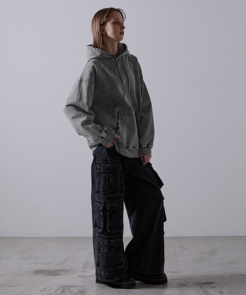 「CLEL」 プルオーバーパーカー X-SMALL グレー メンズ_画像8