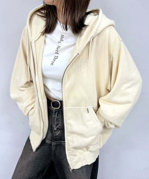 「WHO'S WHO gallery」 ジップアップパーカー FREE ネイビー レディース_画像9