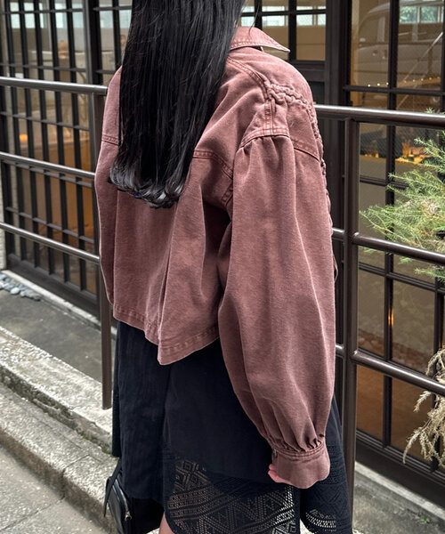 「Kastane」 デニムジャケット FREE ブラウン レディース_画像4