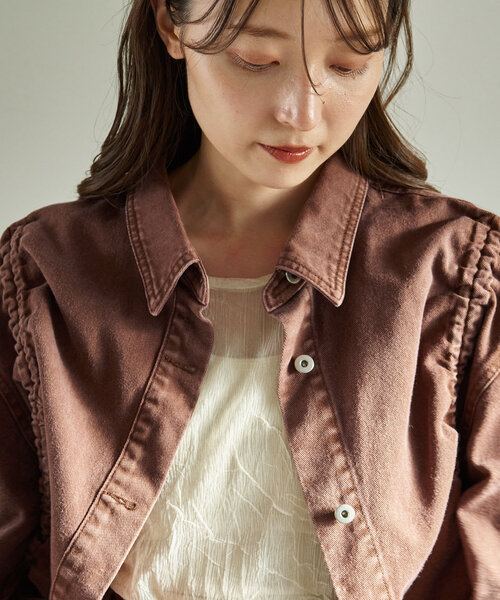「Kastane」 デニムジャケット FREE ブラウン レディース_画像7