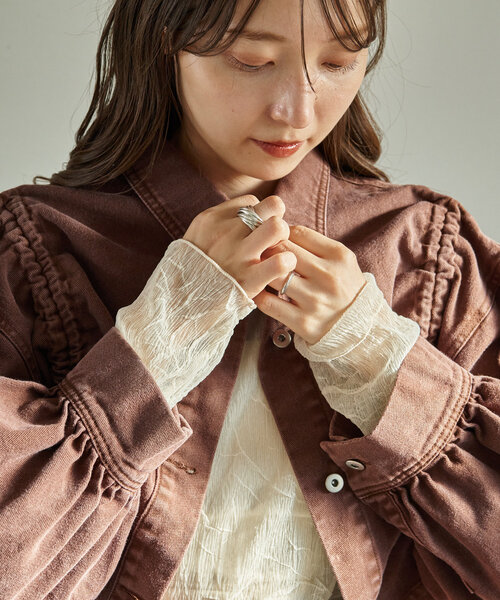「Kastane」 デニムジャケット FREE ブラウン レディース_画像8