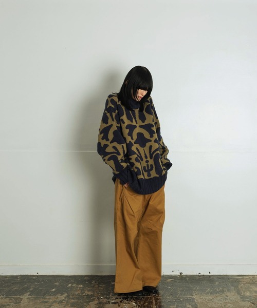 「Aphlotus」 チノパンツ MEDIUM ブラック メンズ_画像5