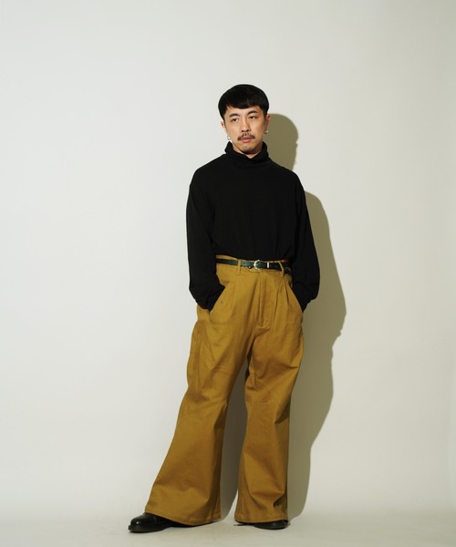「Aphlotus」 チノパンツ MEDIUM ブラック メンズ_画像8