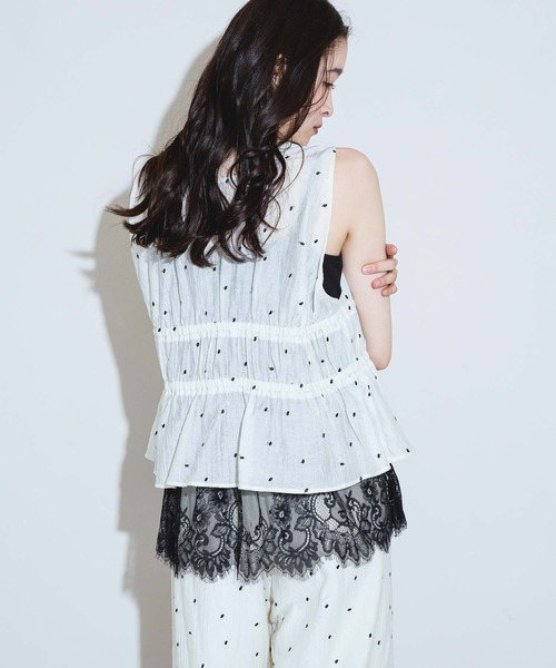 LAKOLE（ラコレ） 「接触冷感」ドット刺繍ビスチェ / 848938