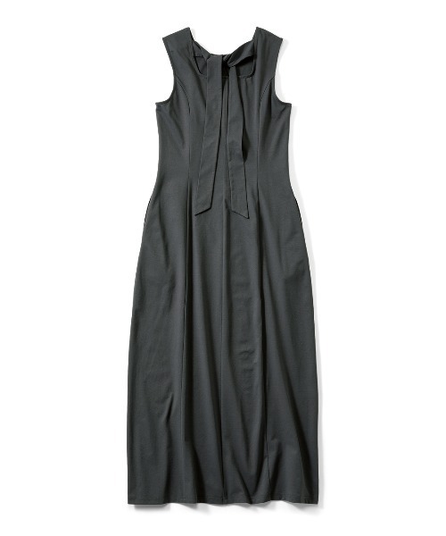 「MEDE19F」 ノースリーブワンピース M ダークグレー レディース_画像9