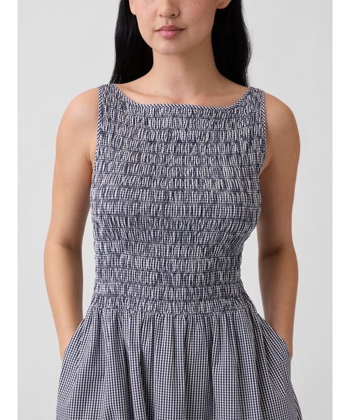 「GAP」 ノースリーブワンピース M ネイビー レディース_画像7