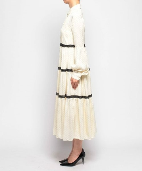 「LOULOU WILLOUGHBY」 長袖ワンピース 2 オフホワイト レディース_画像7
