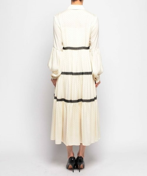 「LOULOU WILLOUGHBY」 長袖ワンピース 2 オフホワイト レディース_画像8