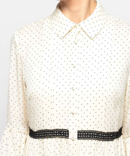 「LOULOU WILLOUGHBY」 長袖ワンピース 2 オフホワイト レディース_画像9