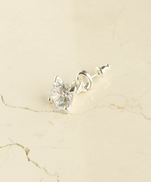 e.m.（イーエム） ピアス SILVER5 ジルコニアゆれピアス/レディース