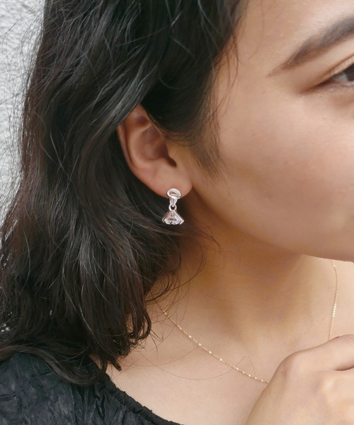 e.m.（イーエム） ピアス SILVER5 ジルコニアゆれピアス/レディース