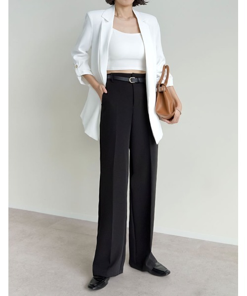 【新品タグ付き】リデアル スラックス センタープレス L 春夏 ライトグレー ファッションレター Fashion Letter センタープレスカラーフレア