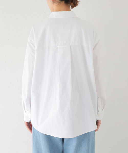 Journal Standard luxe　バンドカラー長袖シャツブラウス　白 JOURNAL STANDARD LUXE シャツ ブラウス OX ダッチカラーシャツ