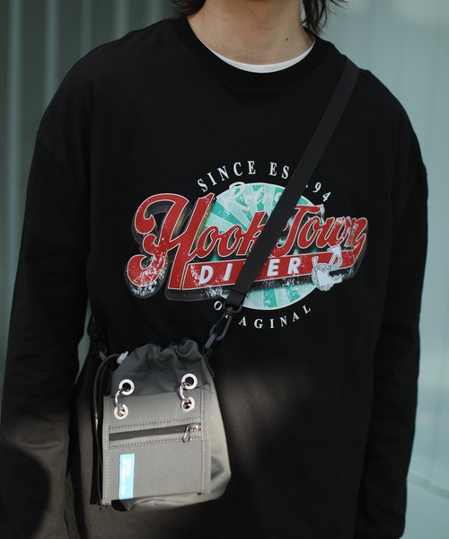 tシャツ アメカジヴィンテージ風ロゴプリントロング長袖TEE メンズ