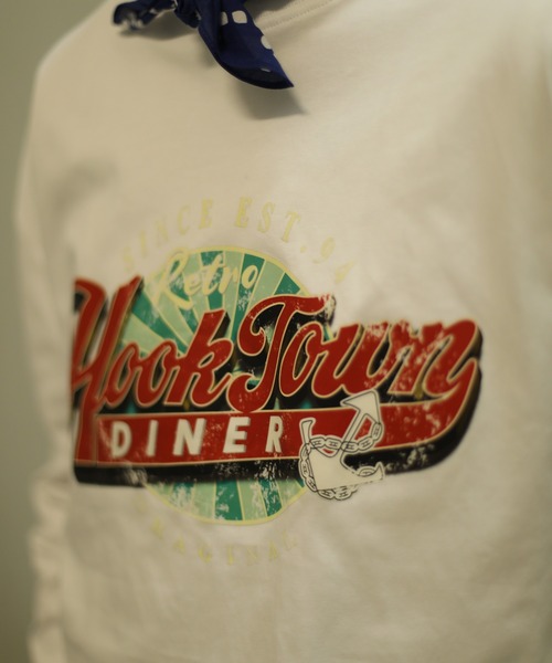 tシャツ アメカジヴィンテージ風ロゴプリントロング長袖TEE メンズ