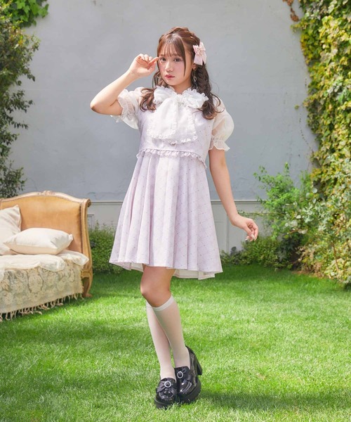 ROJITA（ロジータ） ワンピース 半袖 BIGリボンRJモノグラムワンピース
