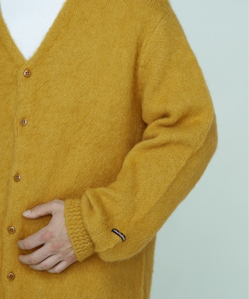 manastash モヘアカーディガン マスタード L モヘア カーディガン MANASTASH（マナスタッシュ） カーディガン MANASTASH/マナスタッシュ