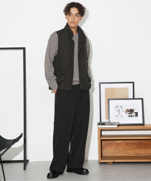 NANO universe ベスト ジレ ナイロンストリームベスト メンズ