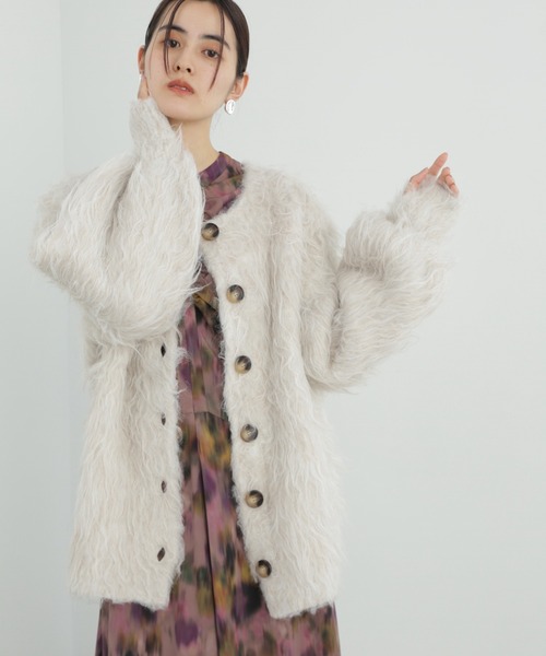 シャギーニットジャケット　ジルスチュアート JILL STUART ニット セーター シャギーニットジャケット