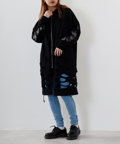パーカー REGIEVO 袖刺繍ロングパーカー メンズ レディース | REGIEVO | 08