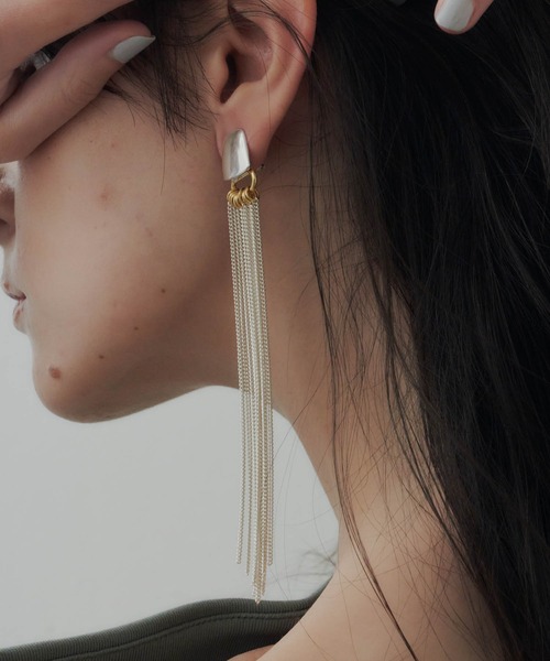 ピアス 「金属アレルギー対応」Willow Fringe Pierce/フリンジピアス