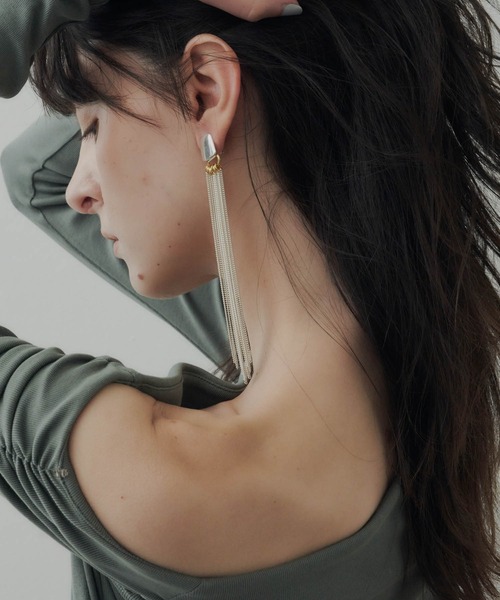 ピアス 「金属アレルギー対応」Willow Fringe Pierce/フリンジピアス