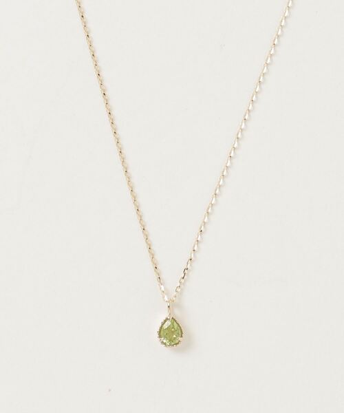 NOJESS K10ペリドットネックレス WEB限定】8月バースストーン／K10ペリドットネックレス