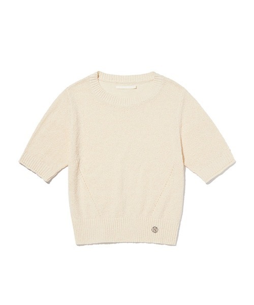 ニット セーター KIRSH COLLECTION HALF SLEEVE CROP KNIT/キルシー ハーフスリーブ クロップ ニット レディース