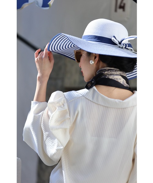 cawaii コート アウター ふんわりギャザー袖の肩パッド入りブラウス風